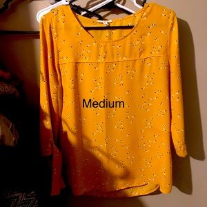 Medium yellow floral top